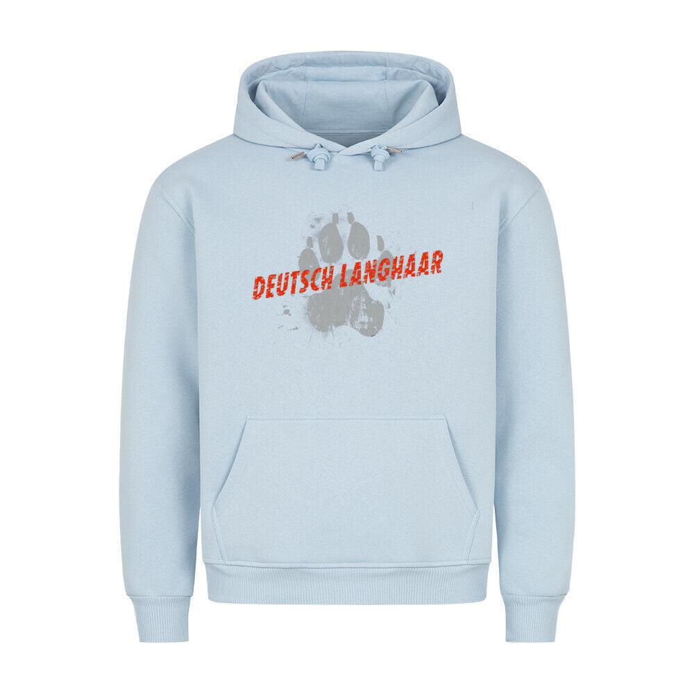 Premium Hoodie "Deutsch Langhaar- PAW" Babyblau – hunde-shirt.de