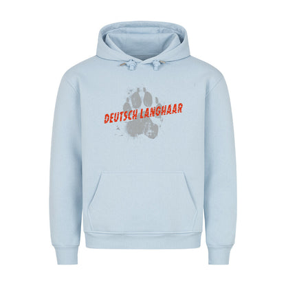 Premium Hoodie "Deutsch Langhaar- PAW" Babyblau – hunde-shirt.de