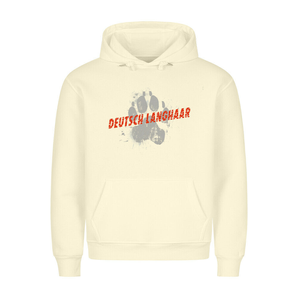 Premium Hoodie "Deutsch Langhaar- PAW" Beige – hunde-shirt.de
