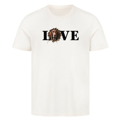 Premium T-Shirt "Deutsch Langhaar- LOVE" Natural Raw – hunde-shirt.de