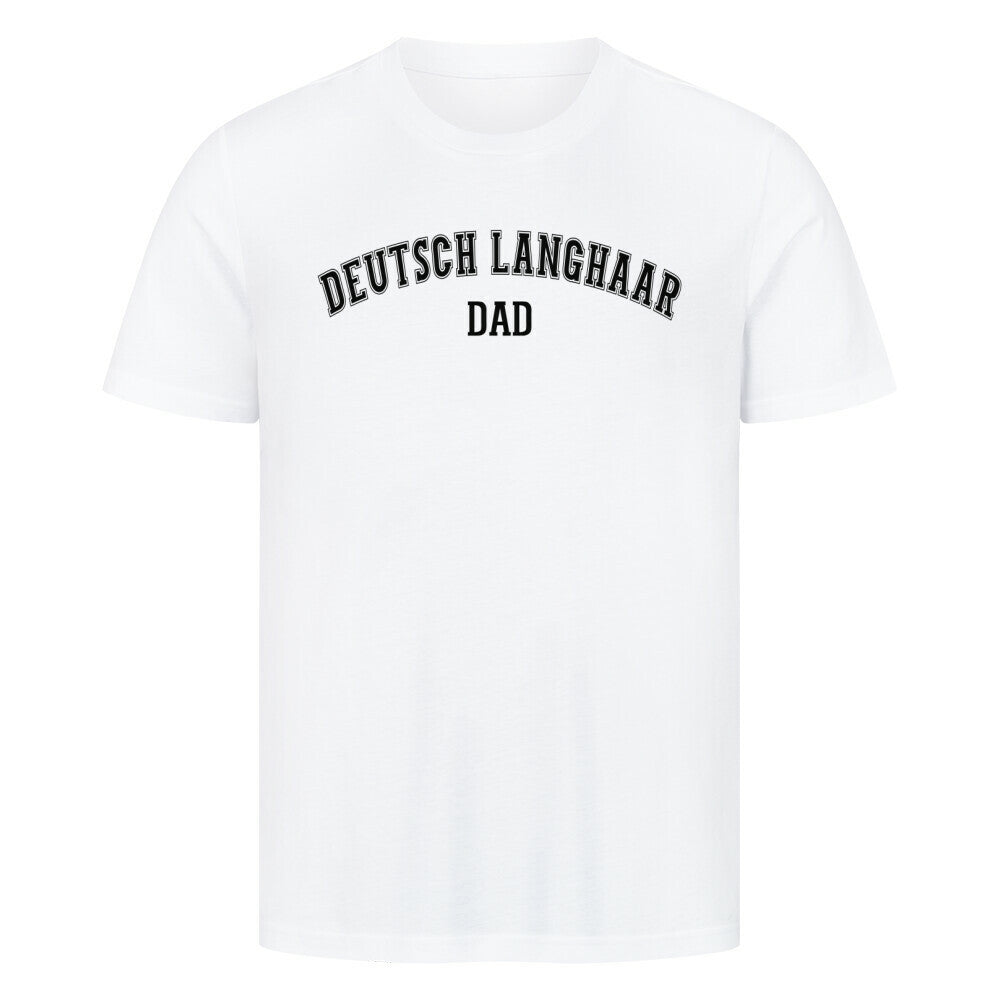 Premium T-Shirt "Deutsch Langhaar- DAD" Weiß – hunde-shirt.de