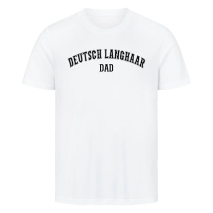 Premium T-Shirt "Deutsch Langhaar- DAD" Weiß – hunde-shirt.de