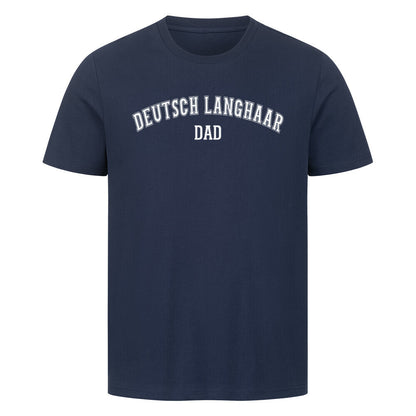 Premium T-Shirt "Deutsch Langhaar- DAD" French Navy – hunde-shirt.de