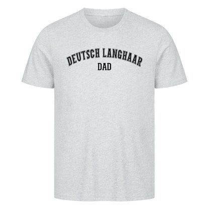 Premium T-Shirt "Deutsch Langhaar- DAD" Heather Grey – hunde-shirt.de