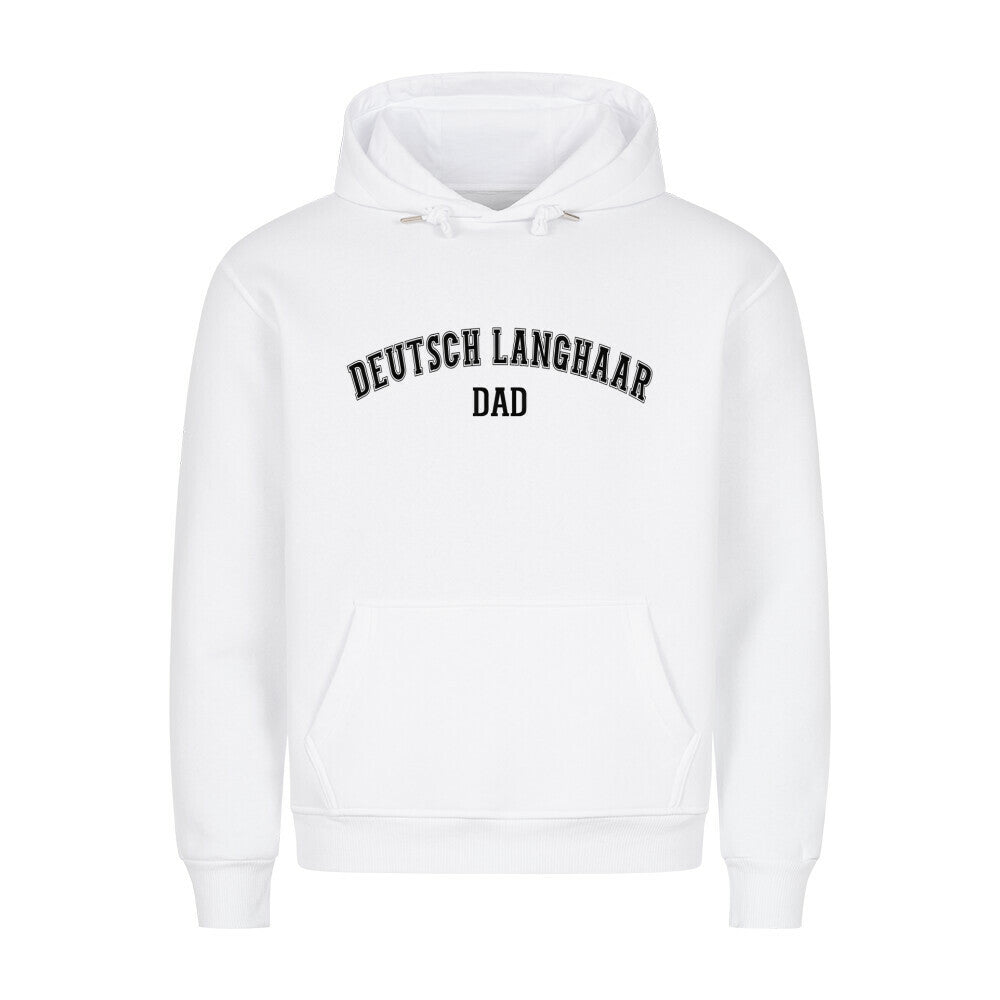 Premium Hoodie "Deutsch Langhaar- DAD" Weiß – hunde-shirt.de