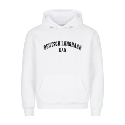 Premium Hoodie "Deutsch Langhaar- DAD" Weiß – hunde-shirt.de