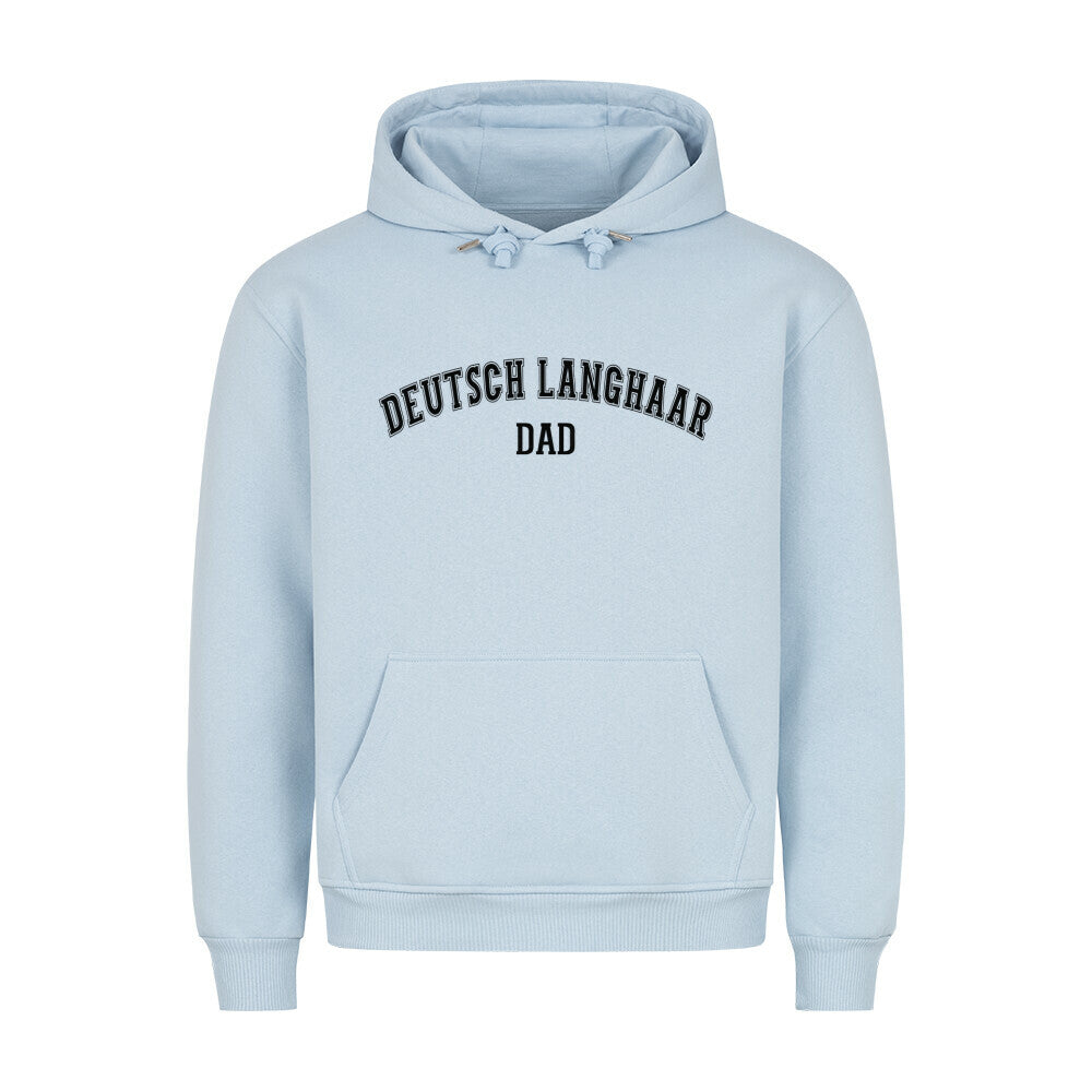 Premium Hoodie "Deutsch Langhaar- DAD" Babyblau – hunde-shirt.de