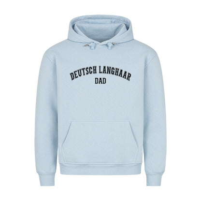 Premium Hoodie "Deutsch Langhaar- DAD" Babyblau – hunde-shirt.de