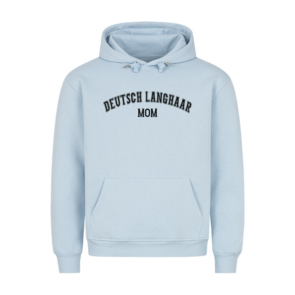 Premium Hoodie "Deutsch Langhaar- MOM" Babyblau – hunde-shirt.de