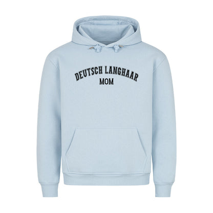 Premium Hoodie "Deutsch Langhaar- MOM" Babyblau – hunde-shirt.de