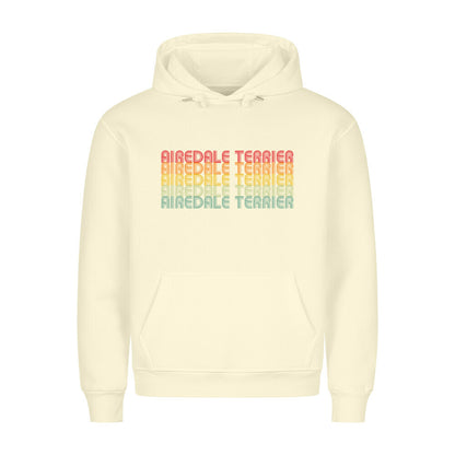 Premium Hoodie "Airedale Terrier - RETRO" Beige – hunde-shirt.de