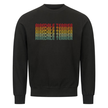 Premium Sweatshirt "Airedale Terrier - RETRO" Schwarz – hunde-shirt.de