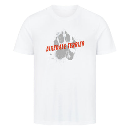 Premium T-Shirt "Airedale Terrier - PAW" Weiß – hunde-shirt.de