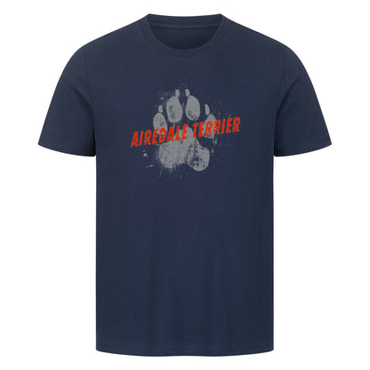 Premium T-Shirt "Airedale Terrier - PAW" French Navy – hunde-shirt.de