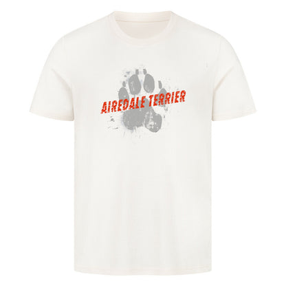 Premium T-Shirt "Airedale Terrier - PAW" Natural Raw – hunde-shirt.de
