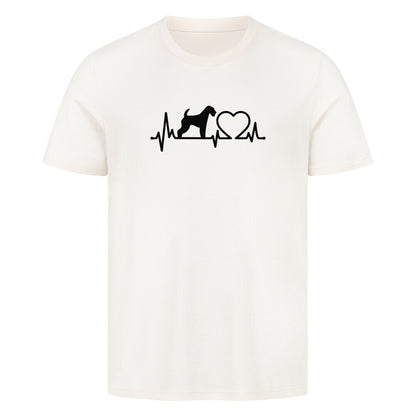 Premium T-Shirt "Airedale Terrier - Heartbeat" Natural Raw – hunde-shirt.de