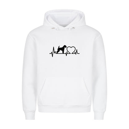 Premium Hoodie "Airedale Terrier - Heartbeat" Weiß – hunde-shirt.de