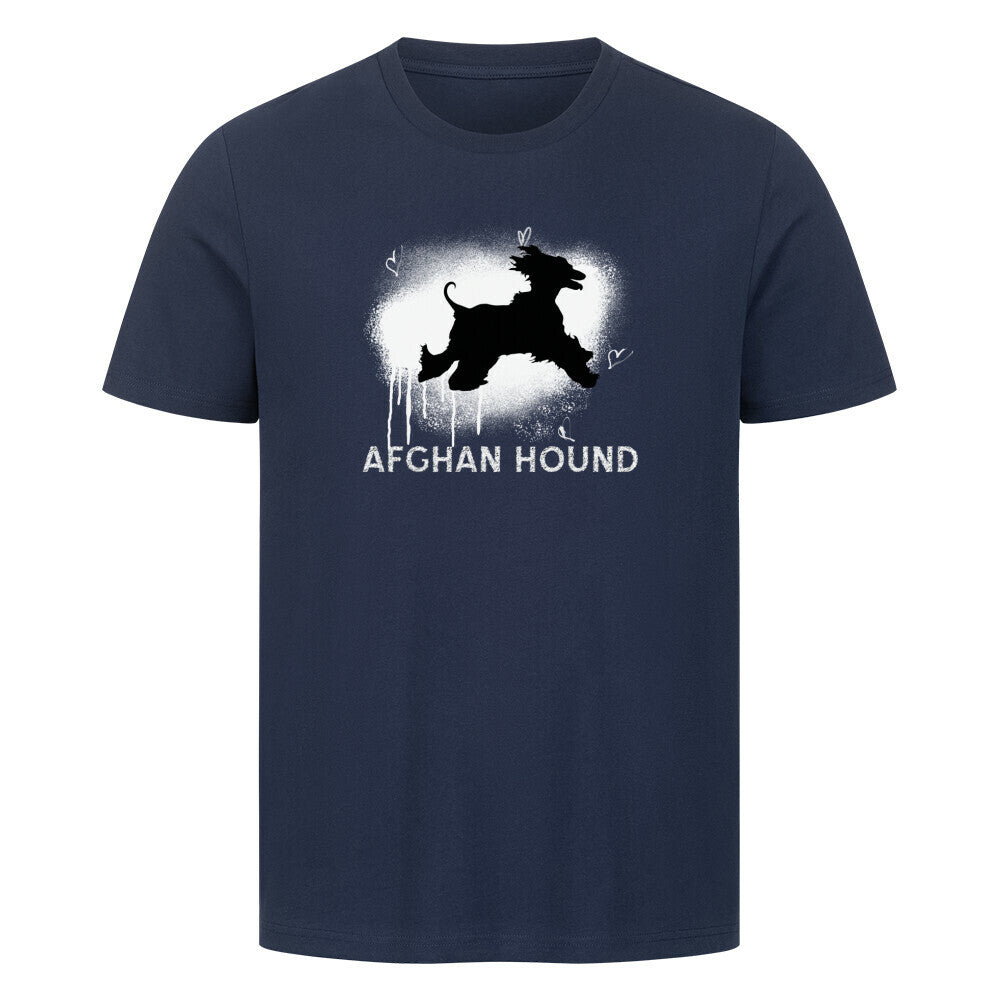 Premium T-Shirt "Afghanischer Windhund - Brush" French Navy – hunde-shirt.de