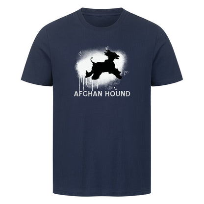 Premium T-Shirt "Afghanischer Windhund - Brush" French Navy – hunde-shirt.de