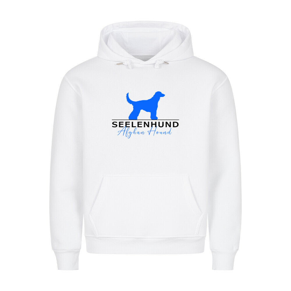 Premium Hoodie "Afghanischer Windhund - Seelenhund" Weiß – hunde-shirt.de