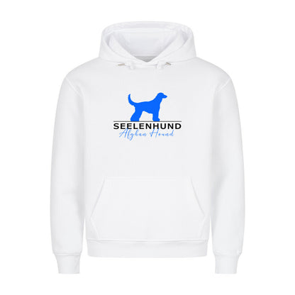 Premium Hoodie "Afghanischer Windhund - Seelenhund" Weiß – hunde-shirt.de