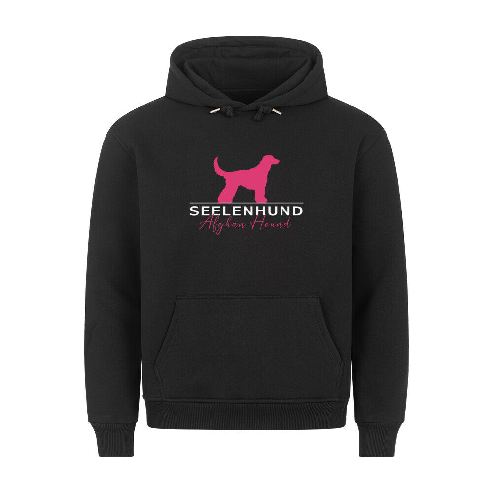 Premium Hoodie "Afghanischer Windhund - Seelenhund" Schwarz – hunde-shirt.de