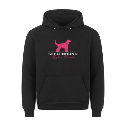 Premium Hoodie "Afghanischer Windhund - Seelenhund" Schwarz – hunde-shirt.de