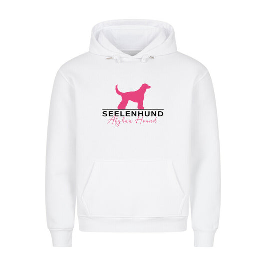 Premium Hoodie "Afghanischer Windhund - Seelenhund" Weiß – hunde-shirt.de
