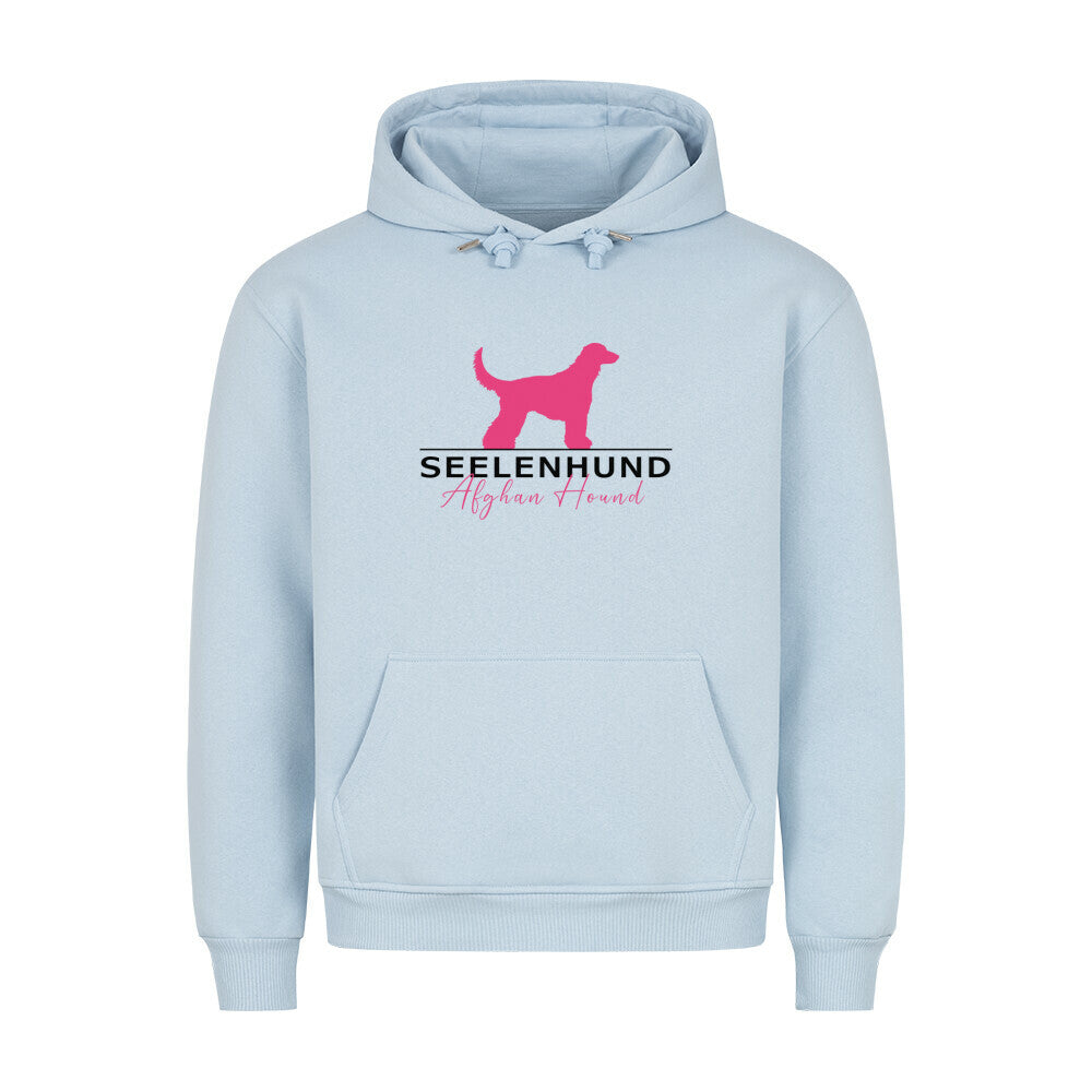 Premium Hoodie "Afghanischer Windhund - Seelenhund" Babyblau – hunde-shirt.de