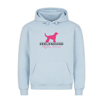 Premium Hoodie "Afghanischer Windhund - Seelenhund" Babyblau – hunde-shirt.de