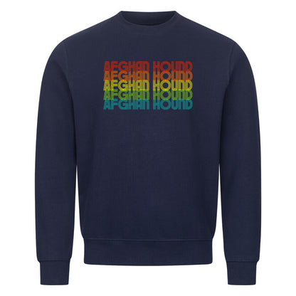 Premium Sweatshirt "Afghanischer Windhund - RETRO" Navy Blue – hunde-shirt.de