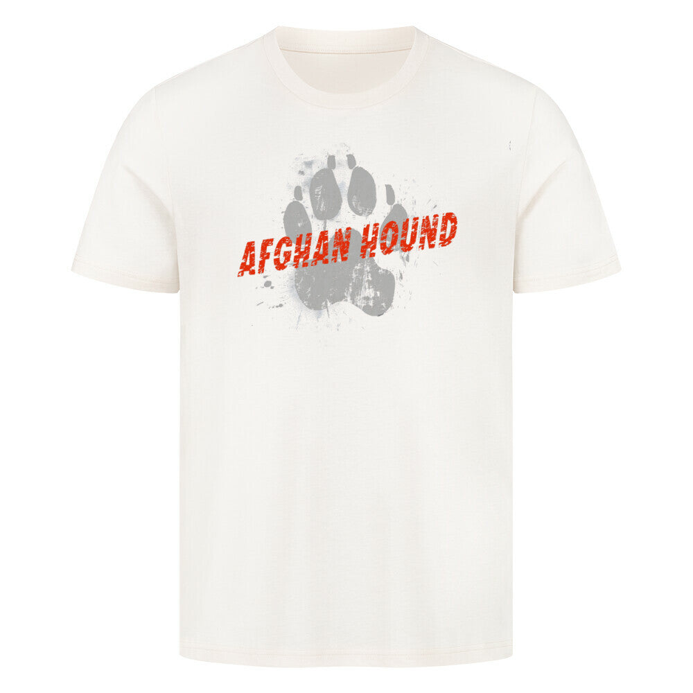 Premium T-Shirt "Afghanischer Windhund - PAW" Natural Raw – hunde-shirt.de