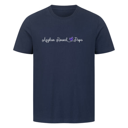 Premium T-Shirt "Afghanischer Windhund - Papa" French Navy – hunde-shirt.de