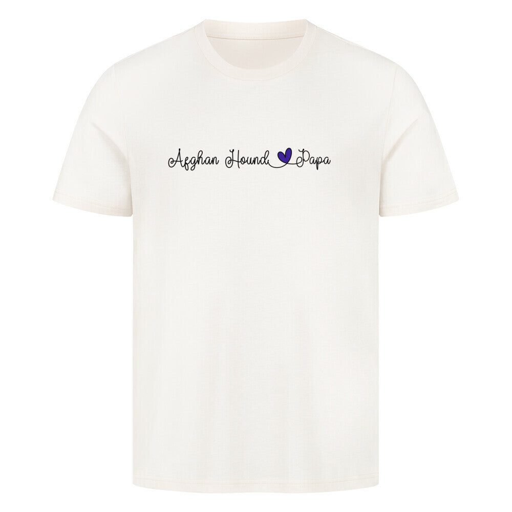 Premium T-Shirt "Afghanischer Windhund - Papa" Natural Raw – hunde-shirt.de