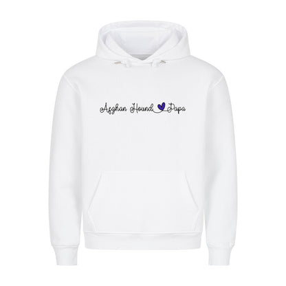 Premium Hoodie "Afghanischer Windhund - Papa" Weiß – hunde-shirt.de