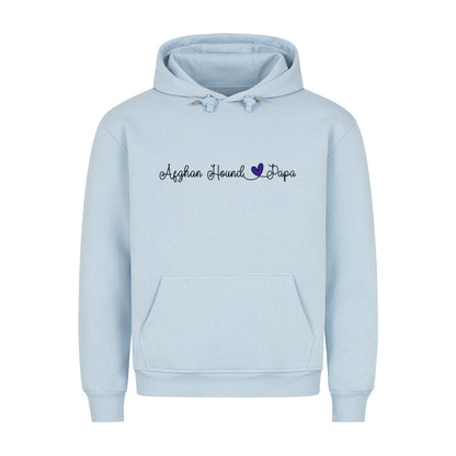 Premium Hoodie "Afghanischer Windhund - Papa" Babyblau – hunde-shirt.de