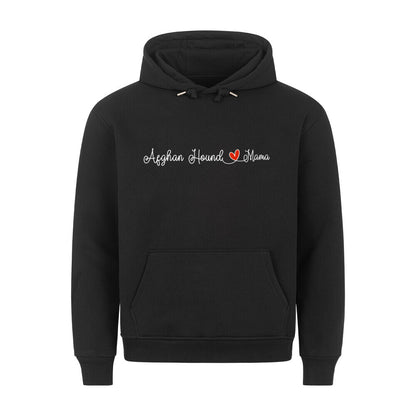 Premium Hoodie "Afghanischer Windhund - Mama" Schwarz – hunde-shirt.de