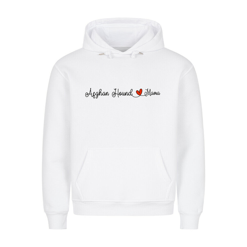 Premium Hoodie "Afghanischer Windhund - Mama" Weiß – hunde-shirt.de