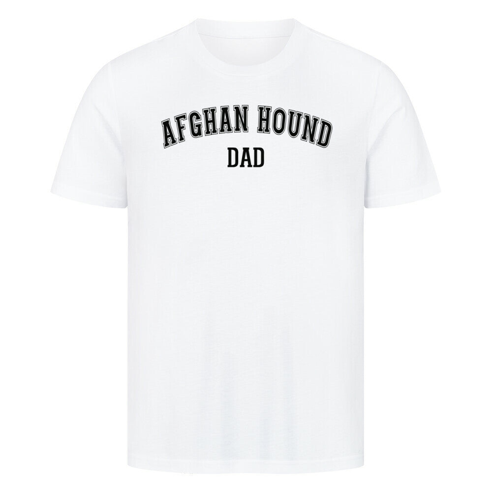 Premium T-Shirt "Afghanischer Windhund - DAD" Weiß – hunde-shirt.de