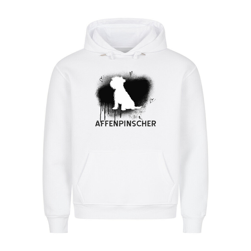 Premium Hoodie "Affenpinscher - Brush" Weiß – hunde-shirt.de