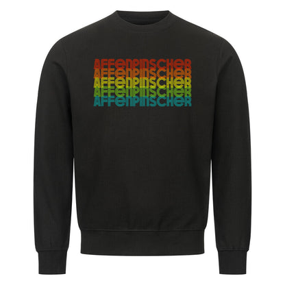 Premium Sweatshirt "Affenpinscher - RETRO" Schwarz – hunde-shirt.de