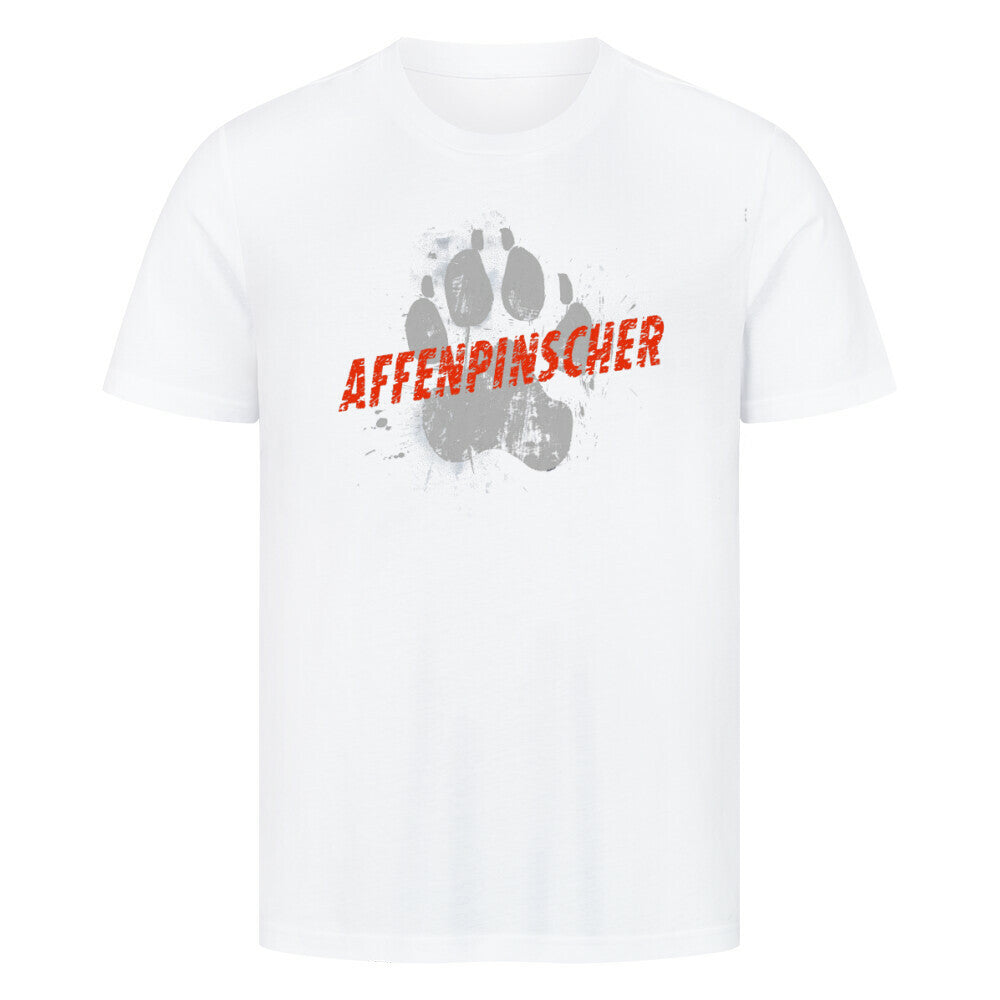 Premium T-Shirt "Affenpinscher - PAW" Weiß – hunde-shirt.de