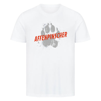 Premium T-Shirt "Affenpinscher - PAW" Weiß – hunde-shirt.de