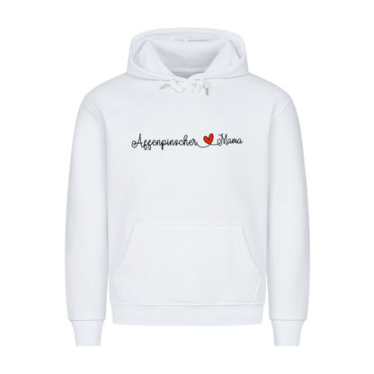 Premium Hoodie "Affenpinscher - Mama" Weiß – hunde-shirt.de