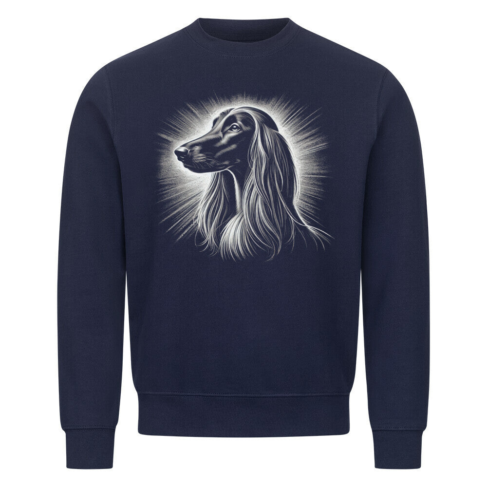Premium Sweatshirt "Afghanischer Windhund - Shine" Navy Blue – hunde-shirt.de