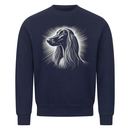 Premium Sweatshirt "Afghanischer Windhund - Shine" Navy Blue – hunde-shirt.de