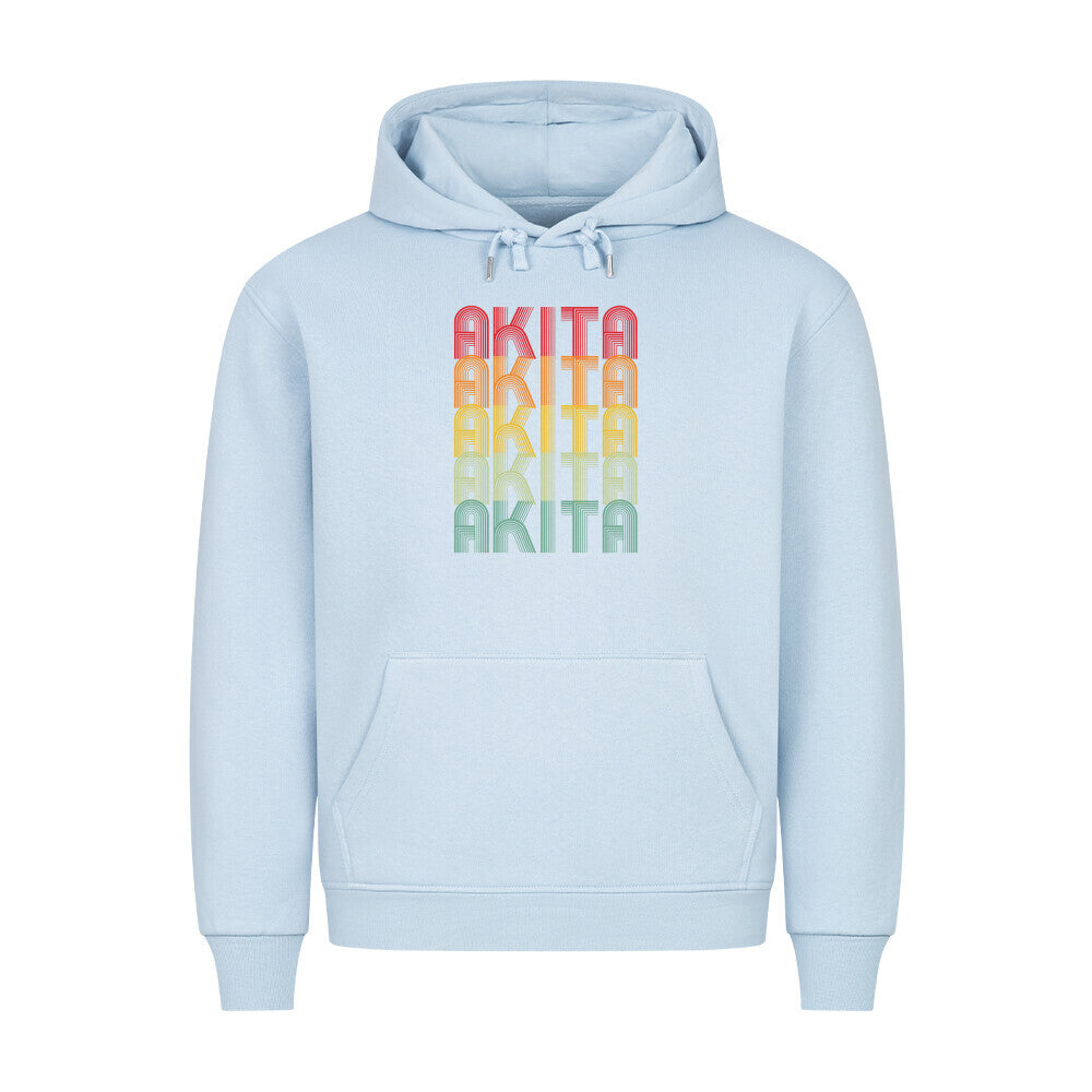 Premium Hoodie "Akita Inu - RETRO" Babyblau – hunde-shirt.de