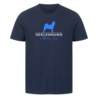 Premium T-Shirt "Akita Inu - Seelenhund" French Navy – hunde-shirt.de