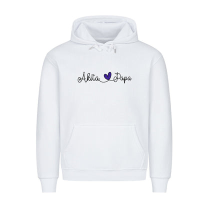 Premium Hoodie "Akita Inu - Papa" Weiß – hunde-shirt.de