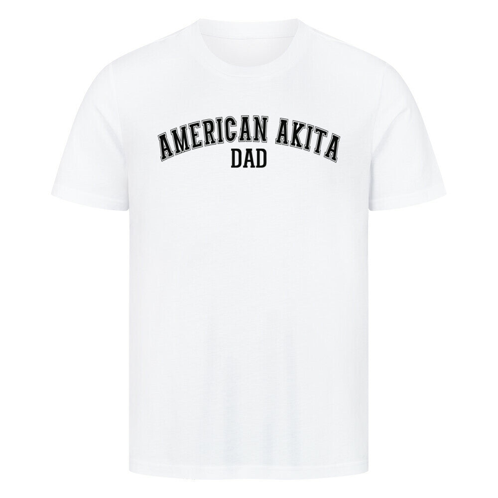 Premium T-Shirt "American Akita - DAD" Weiß – hunde-shirt.de